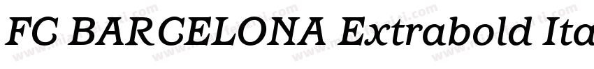 FC BARCELONA Extrabold Italic字体转换